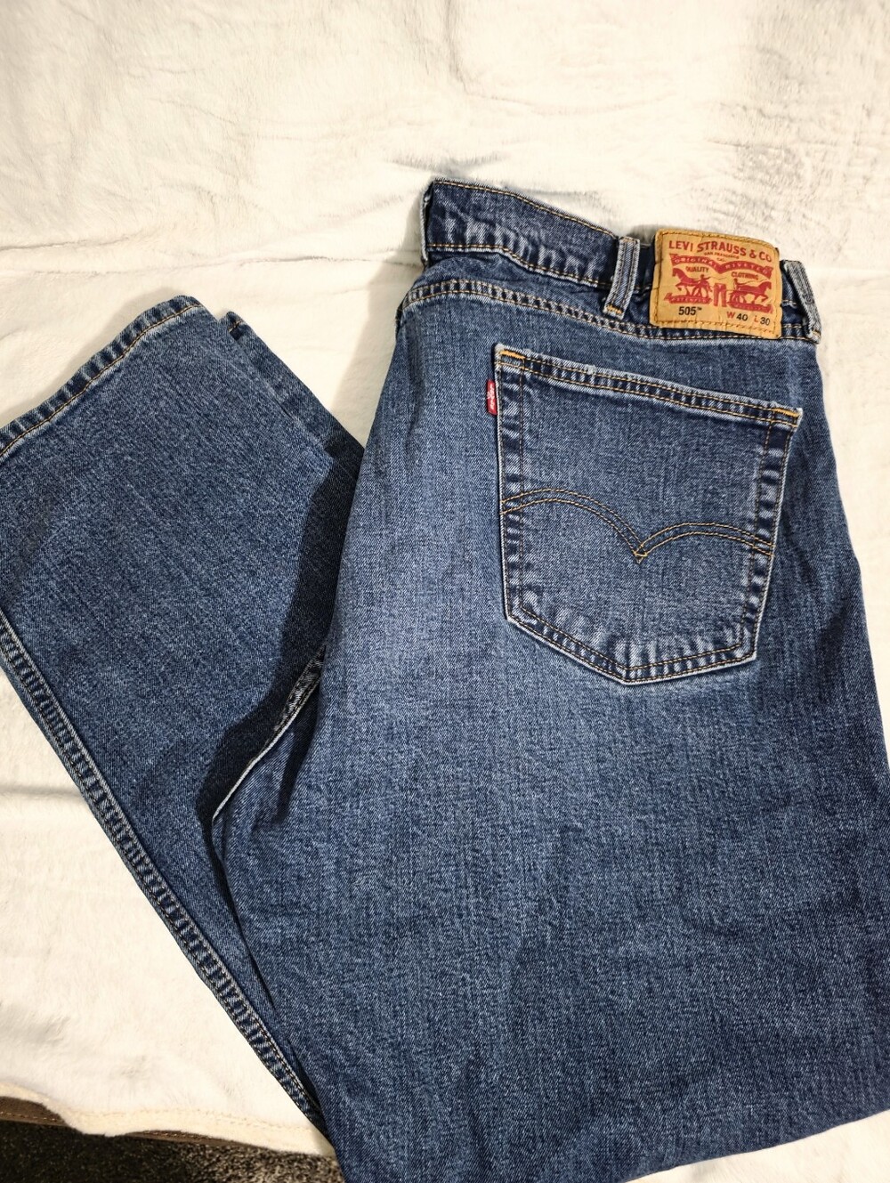 Levi's Men's Dark Blue Straight-Leg Denim Jeans